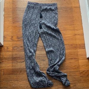 Navy & White Light Weight Pants